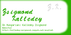 zsigmond kalledey business card